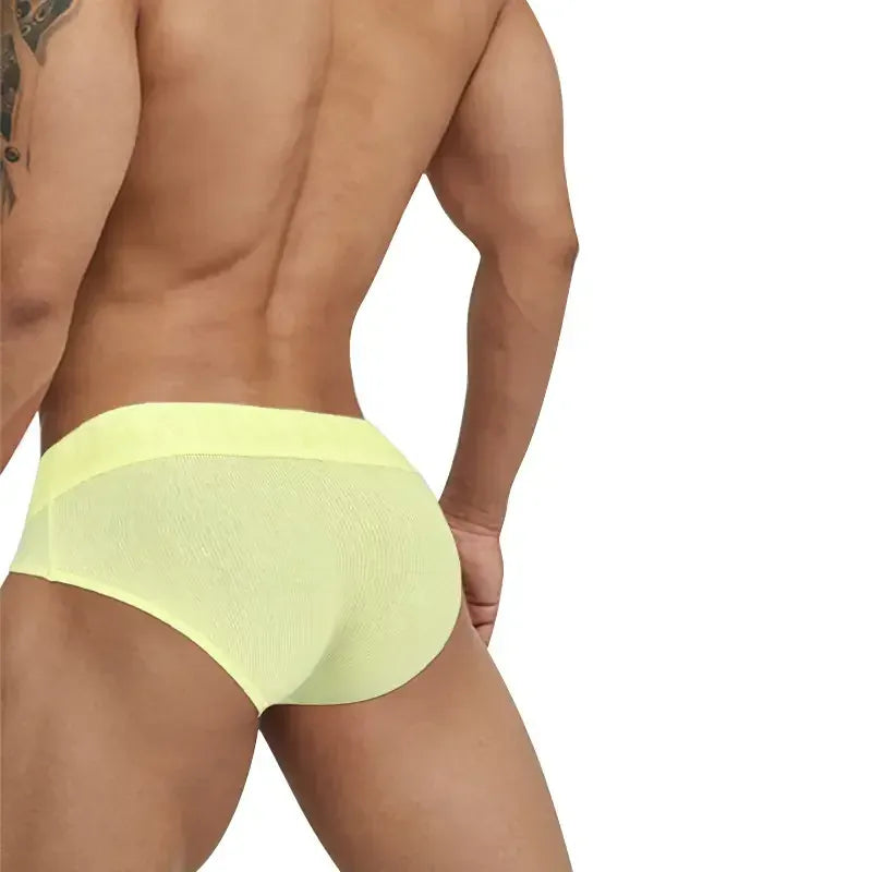 Adannu ADANNU Men's Low-Rise Ribbed Briefs - Bold, Comfortable, Youthful Design