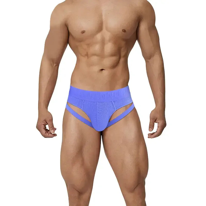 Adannu ADANNU Men's Low-Rise Ribbed Briefs - Bold, Comfortable, Youthful Design