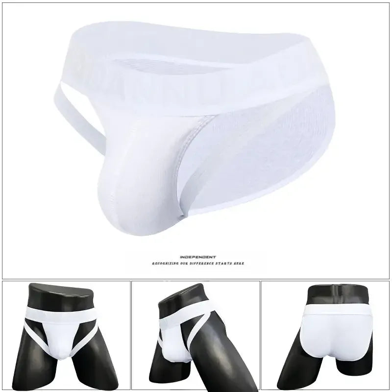 Adannu Adannu Men's Sexy High-Cut Briefs - Embossed Pattern Undies for Men