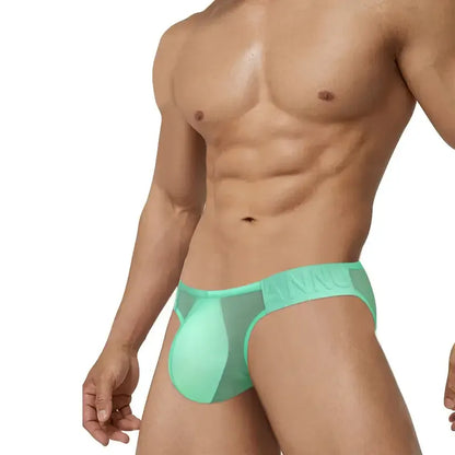 Adannu ADANNU Men's Sexy High-Cut Oxhorn Mesh Briefs