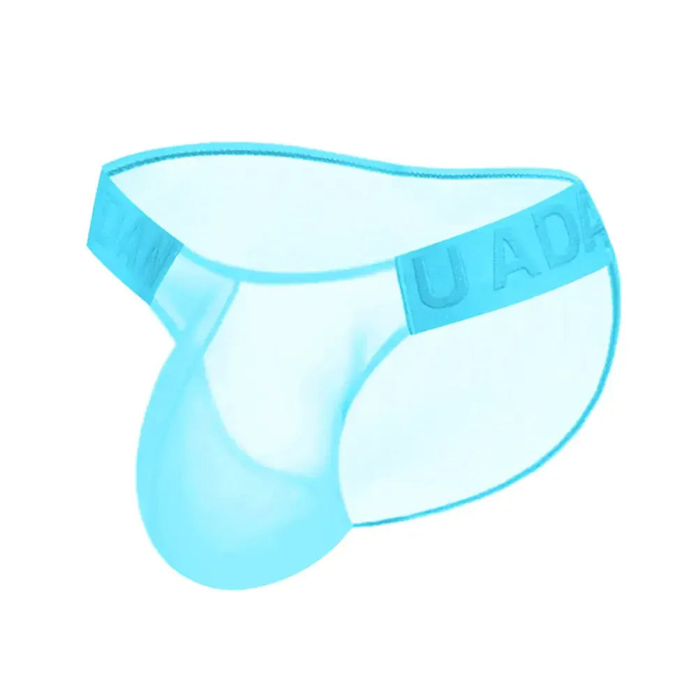 Adannu ADANNU Men's Sexy High-Cut Oxhorn Mesh Briefs