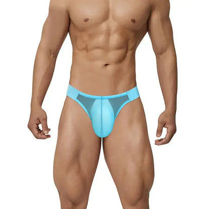 Adannu ADANNU Men's Sexy High-Cut Oxhorn Mesh Briefs