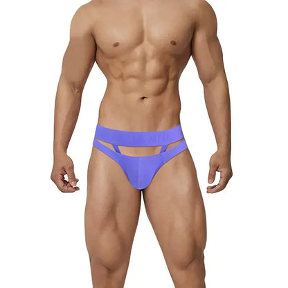 Adannu Adannu Men's Sexy Low Rise Breathable Pouch Briefs with Surround Ring Design