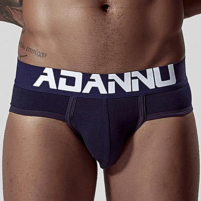 Adannu ADANNU Men's Sexy Low-Rise Brief | 95% Cotton | U-Pouch Seamless