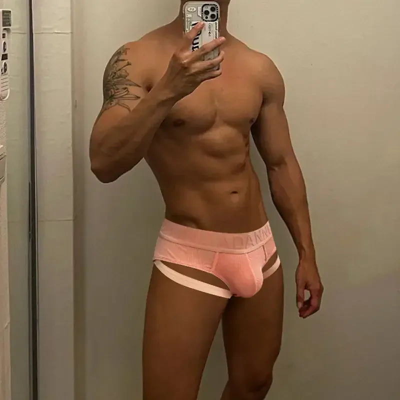 Adannu Adannu Men's Sexy Low-Rise Briefs - Breathable Cotton Underwear