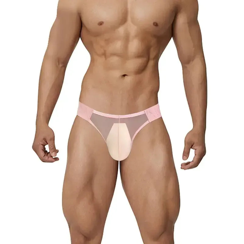 Adannu Adannu Men's Sexy Mesh Briefs with Enhanced Pouch