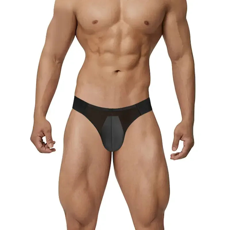 Adannu Adannu Men's Sexy Mesh Briefs with Enhanced Pouch