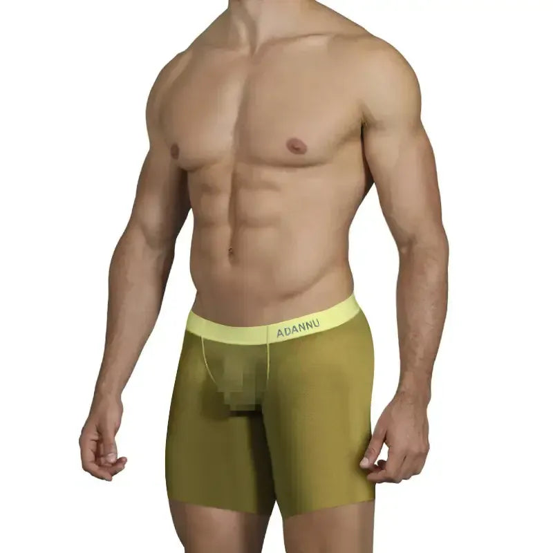 Adannu Adannu Men's Sexy Micro-Elastic Mesh Boxer Shorts