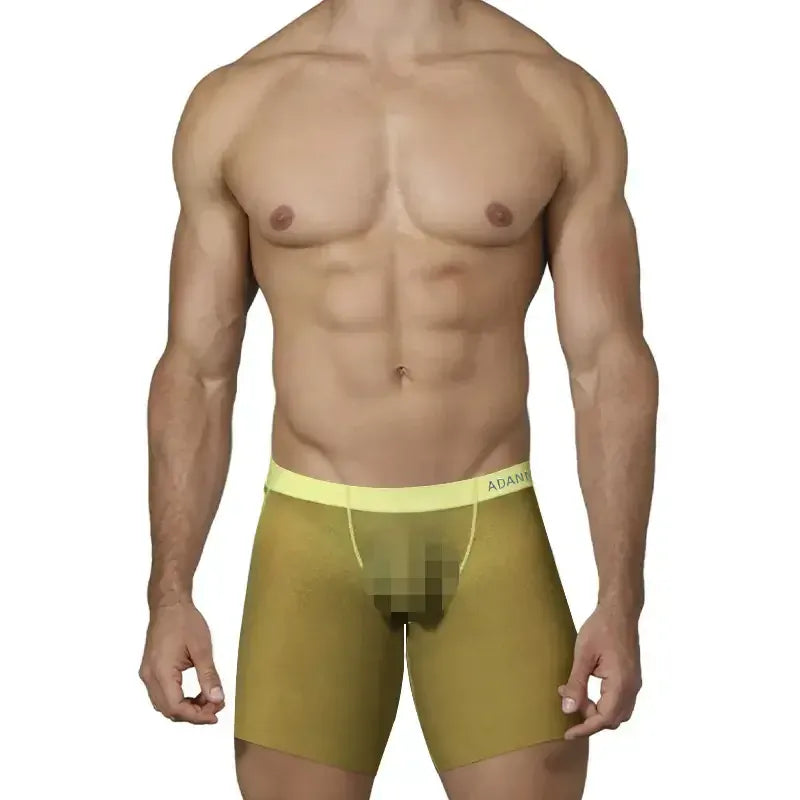 Adannu Adannu Men's Sexy Micro-Elastic Mesh Boxer Shorts