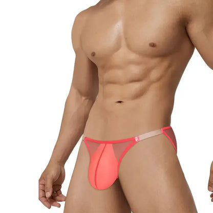 Adannu Adannu Sexy Low-Rise Stretchy High-Cut Mesh Briefs for Men