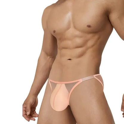 Adannu Adannu Sexy Low-Rise Stretchy High-Cut Mesh Briefs for Men