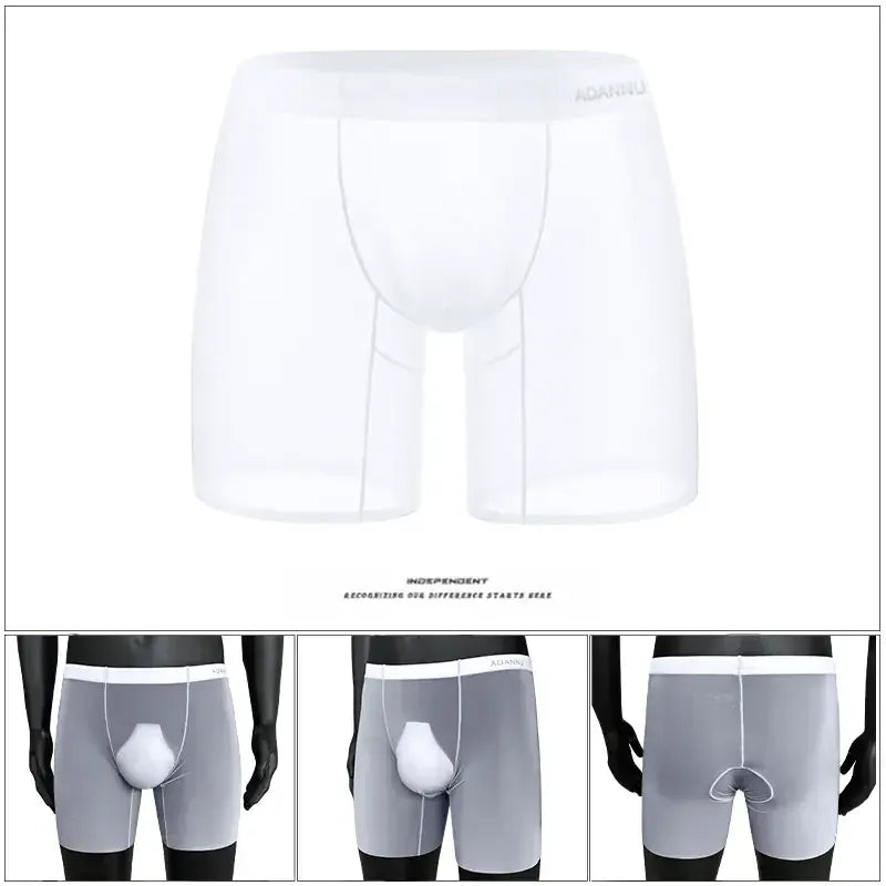 Adannu Adannu Transparent Sports Long Rod Boxer Shorts