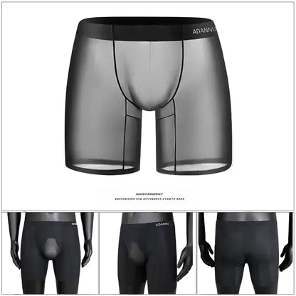 Adannu Adannu Transparent Sports Long Rod Boxer Shorts