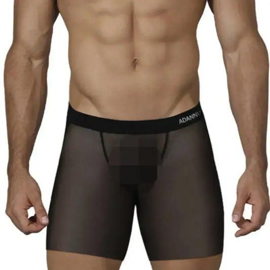 Adannu Adannu Transparent Sports Long Rod Boxer Shorts
