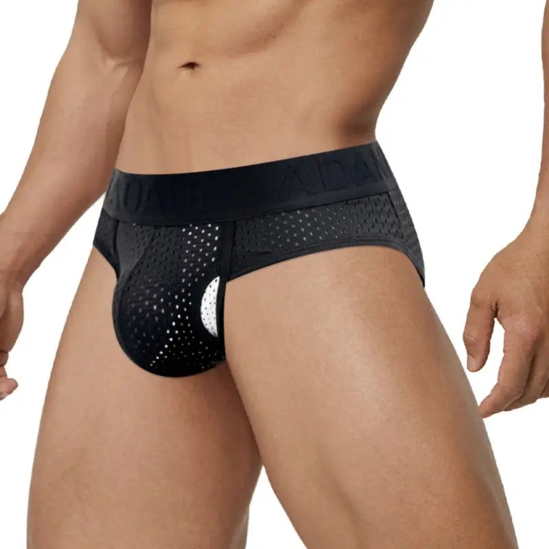 Adannu Briefs ADANNU Men's Mesh Brief AD309 | 60% Nylon 35% Cotton | Raised Pouch