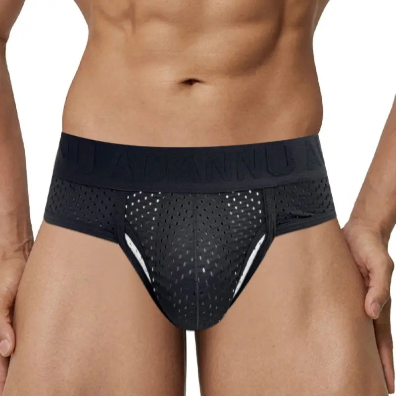 Adannu Briefs ADANNU Men's Mesh Brief AD309 | 60% Nylon 35% Cotton | Raised Pouch