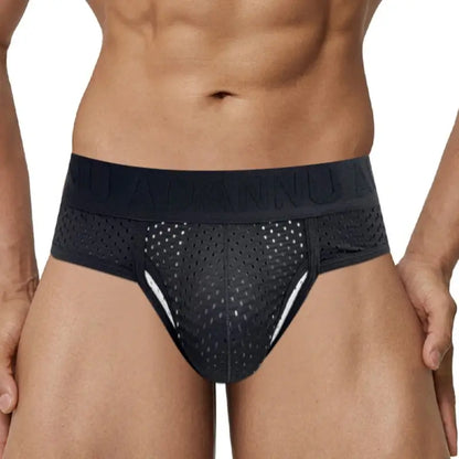 Adannu Briefs ADANNU Men's Mesh Brief AD309 | 60% Nylon 35% Cotton | Raised Pouch