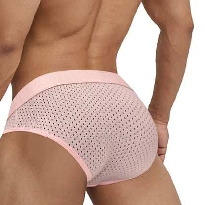 Adannu Briefs ADANNU Men's Mesh Brief AD309 | 60% Nylon 35% Cotton | Raised Pouch