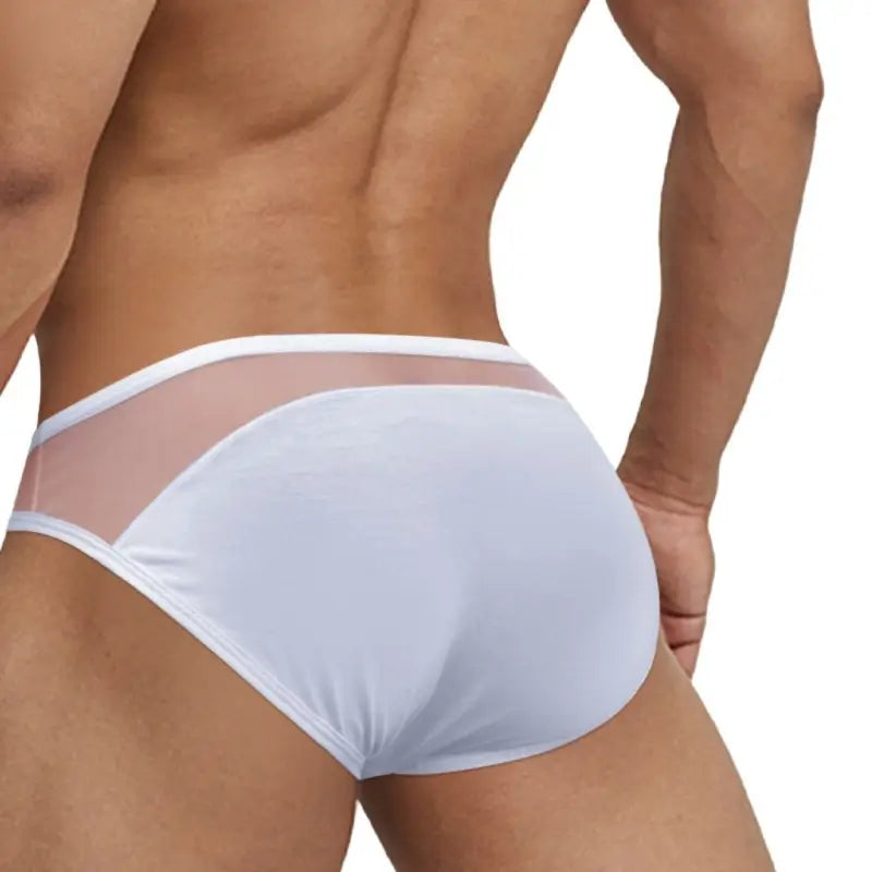 Adannu Briefs Men's 3-Panel Splice Brief | Low Rise | Skin-Friendly | Sexy Party Underwear