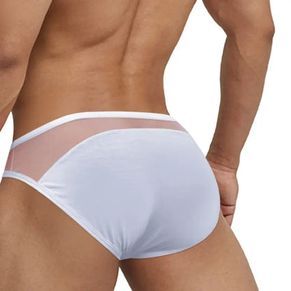 Adannu Briefs Men's 3-Panel Splice Brief | Low Rise | Skin-Friendly | Sexy Party Underwear