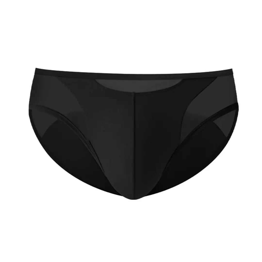 Adannu Briefs Men's 3-Panel Splice Brief | Low Rise | Skin-Friendly | Sexy Party Underwear