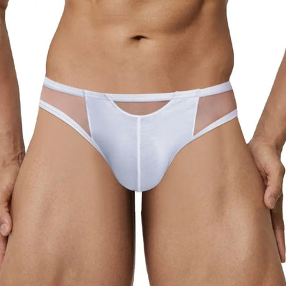 Adannu Briefs Men's 3-Panel Splice Brief | Low Rise | Skin-Friendly | Sexy Party Underwear