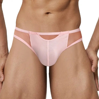 Adannu Briefs Men's 3-Panel Splice Brief | Low Rise | Skin-Friendly | Sexy Party Underwear