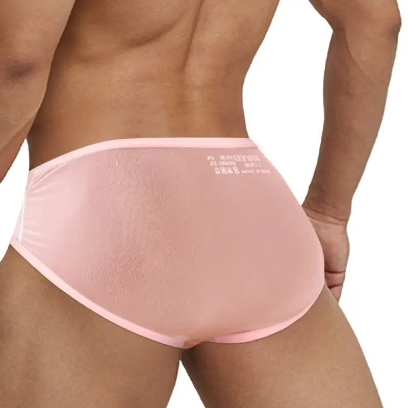 Adannu Briefs Men's Cross Strap Sheer Brief - U-Pouch Mesh Underwear AD322