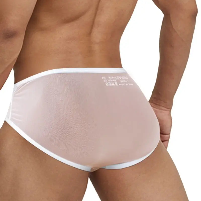 Adannu Briefs Men's Cross Strap Sheer Brief - U-Pouch Mesh Underwear AD322