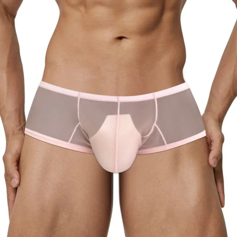 Adannu Trunk Men's Ultra-Lightweight Mesh Trunk | Breathable No-Waistband Underwear with Contoured Pouch