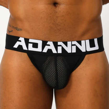 Adannu Underwear ADANNU Men's Sexy Jockstrap AD139 | Mesh Breathable Low-Rise