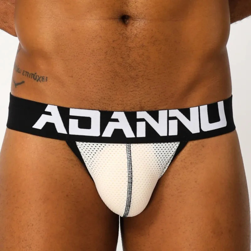 Adannu Underwear ADANNU Men's Sexy Jockstrap AD139 | Mesh Breathable Low-Rise