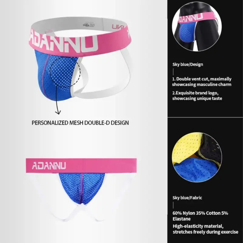 Adannu Underwear Men's Mesh Jockstrap AD154