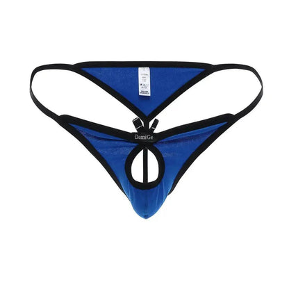 Charming Butterfly Antenna Male G-String Thong with Front Opening and Minimal Back Coverage - His Inwear