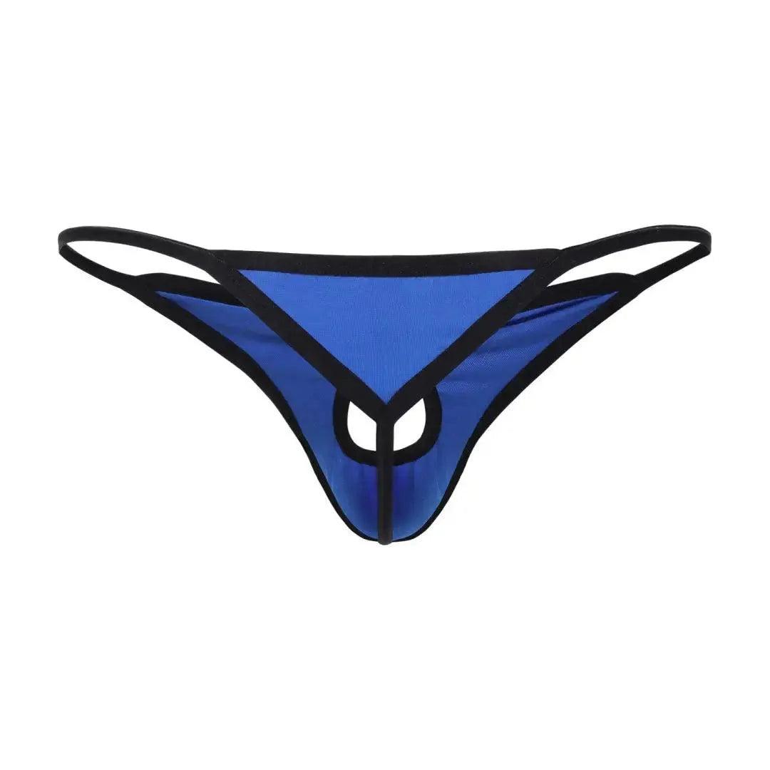 Charming Butterfly Antenna Male G-String Thong with Front Opening and Minimal Back Coverage - His Inwear