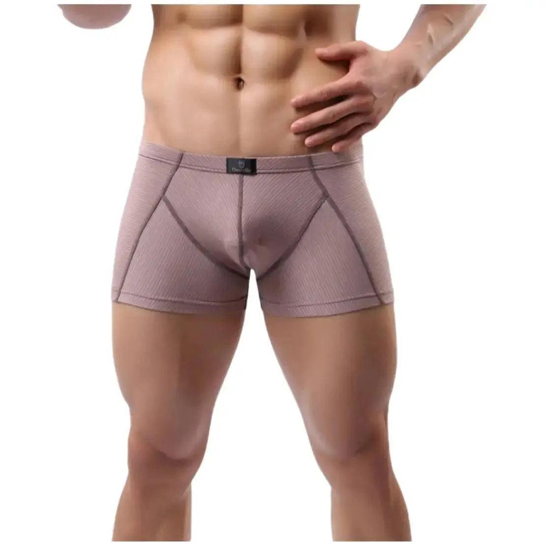 Compression Boxers in Light Brown Jockey Male Underwear - His Inwear