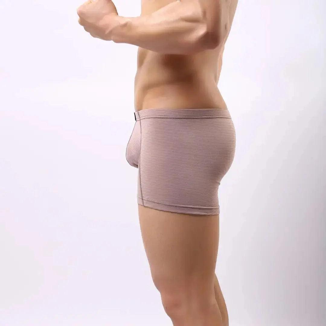 Compression Boxers in Light Brown Jockey Male Underwear - His Inwear