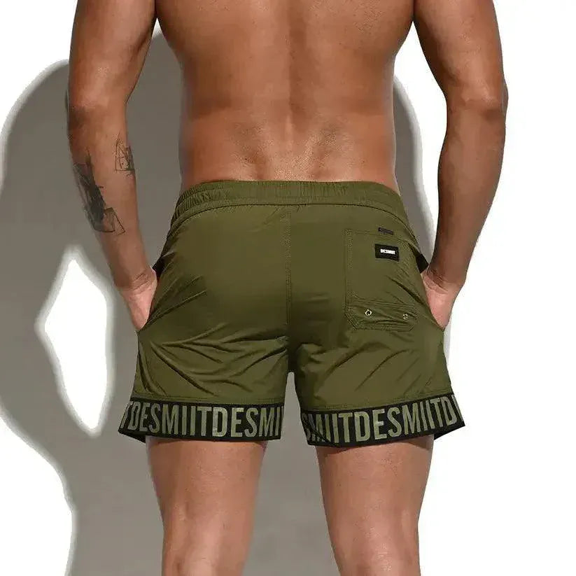 Desmiit Desmiit Men's Alphabet Splicing Loose Board Shorts