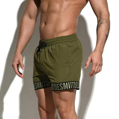 Desmiit Desmiit Men's Alphabet Splicing Loose Board Shorts