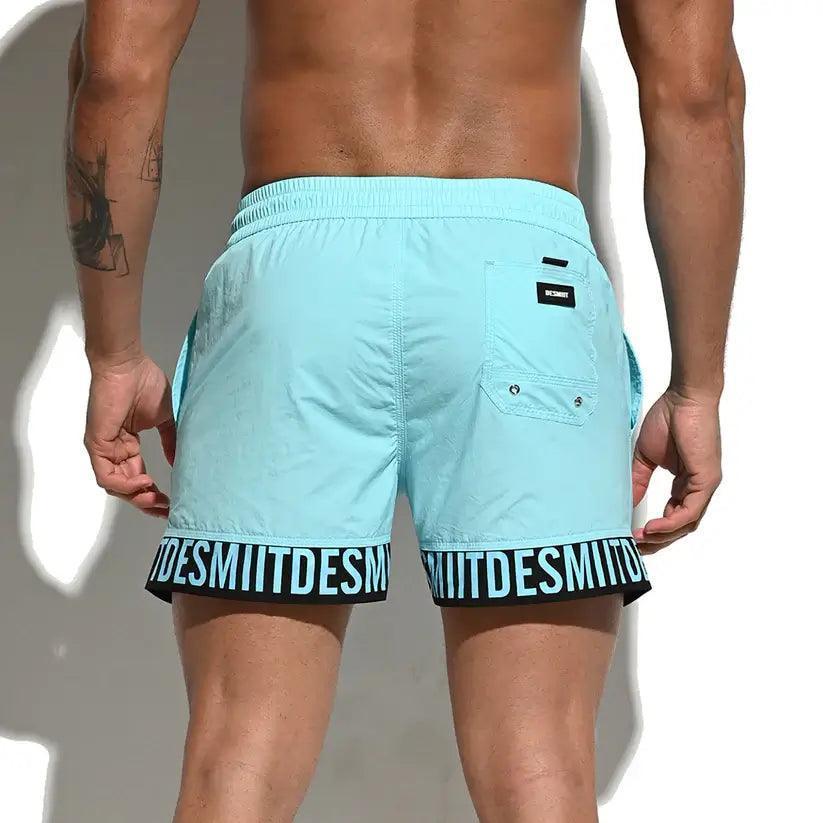 Desmiit Desmiit Men's Alphabet Splicing Loose Board Shorts
