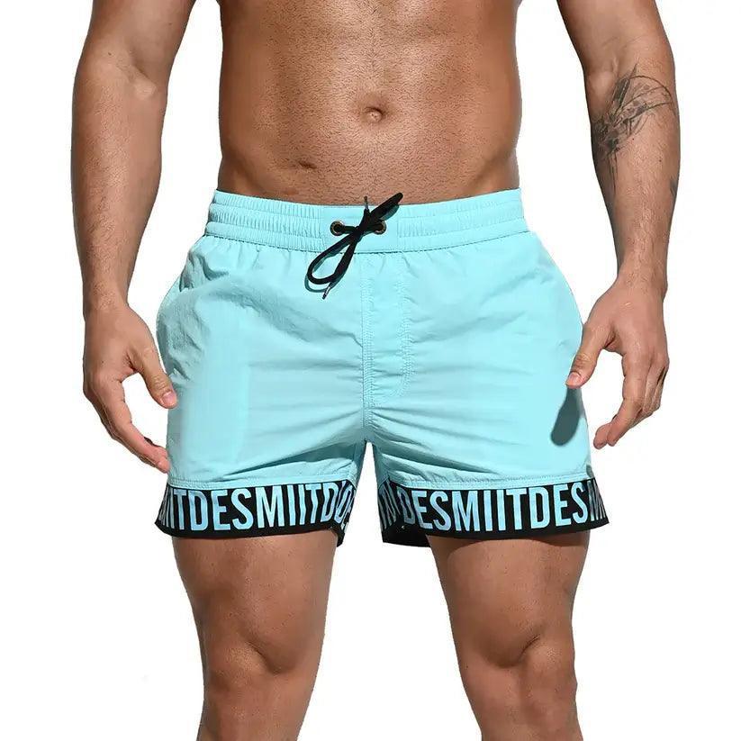 Desmiit Desmiit Men's Alphabet Splicing Loose Board Shorts