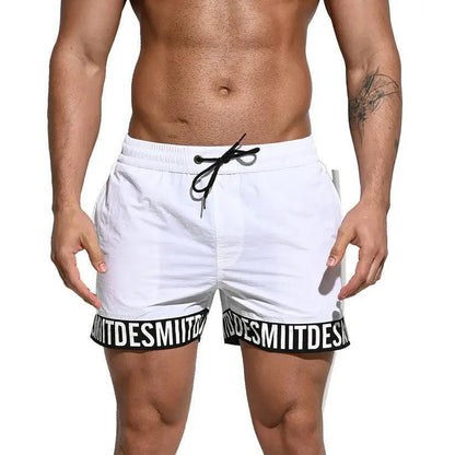 Desmiit Desmiit Men's Alphabet Splicing Loose Board Shorts