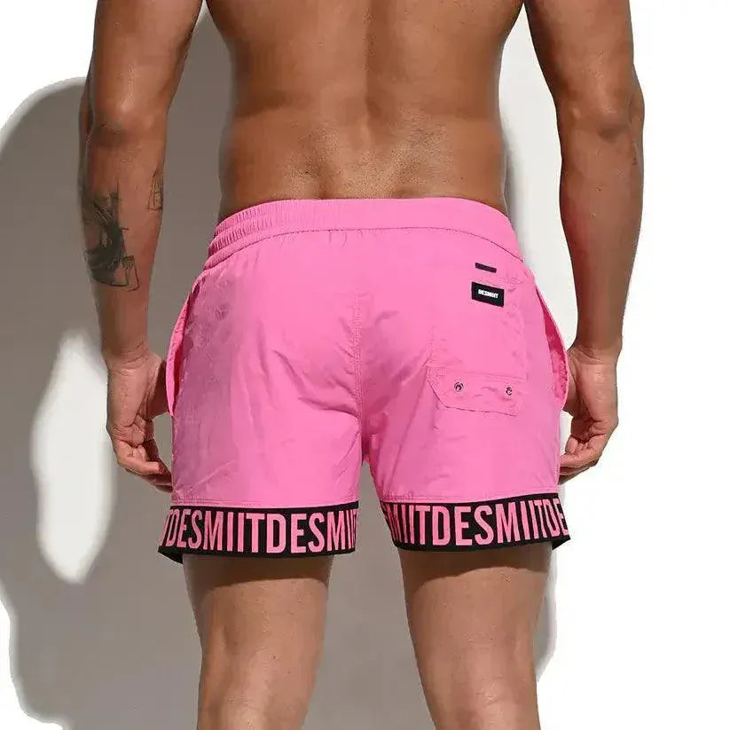 Desmiit Desmiit Men's Alphabet Splicing Loose Board Shorts
