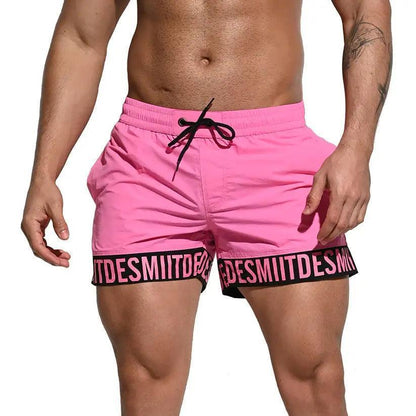 Desmiit Desmiit Men's Alphabet Splicing Loose Board Shorts