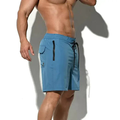 Desmiit Desmiit Men's Elastic Board Shorts - Solid Swim & Sports Shorts