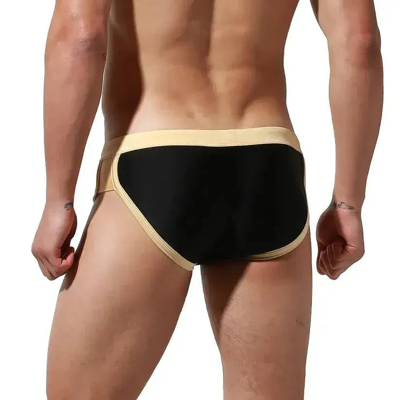 Desmiit DESMIIT Men's Low Waist Swim Briefs with Removable Pad Bikini