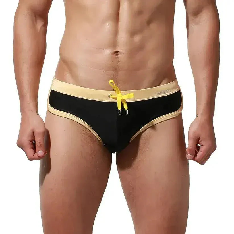 Desmiit DESMIIT Men's Low Waist Swim Briefs with Removable Pad Bikini
