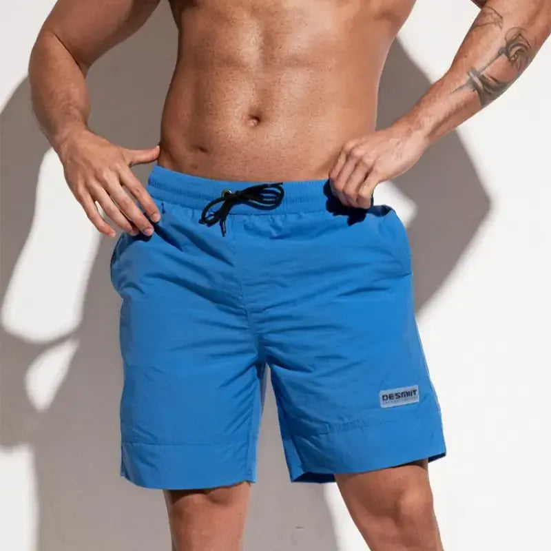 Desmiit Desmiit Men's Solid Color Loose Fit Board Shorts
