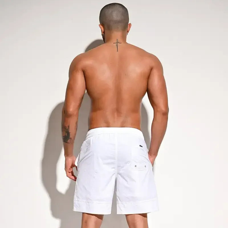 Desmiit Desmiit Men's Solid Color Loose Fit Board Shorts