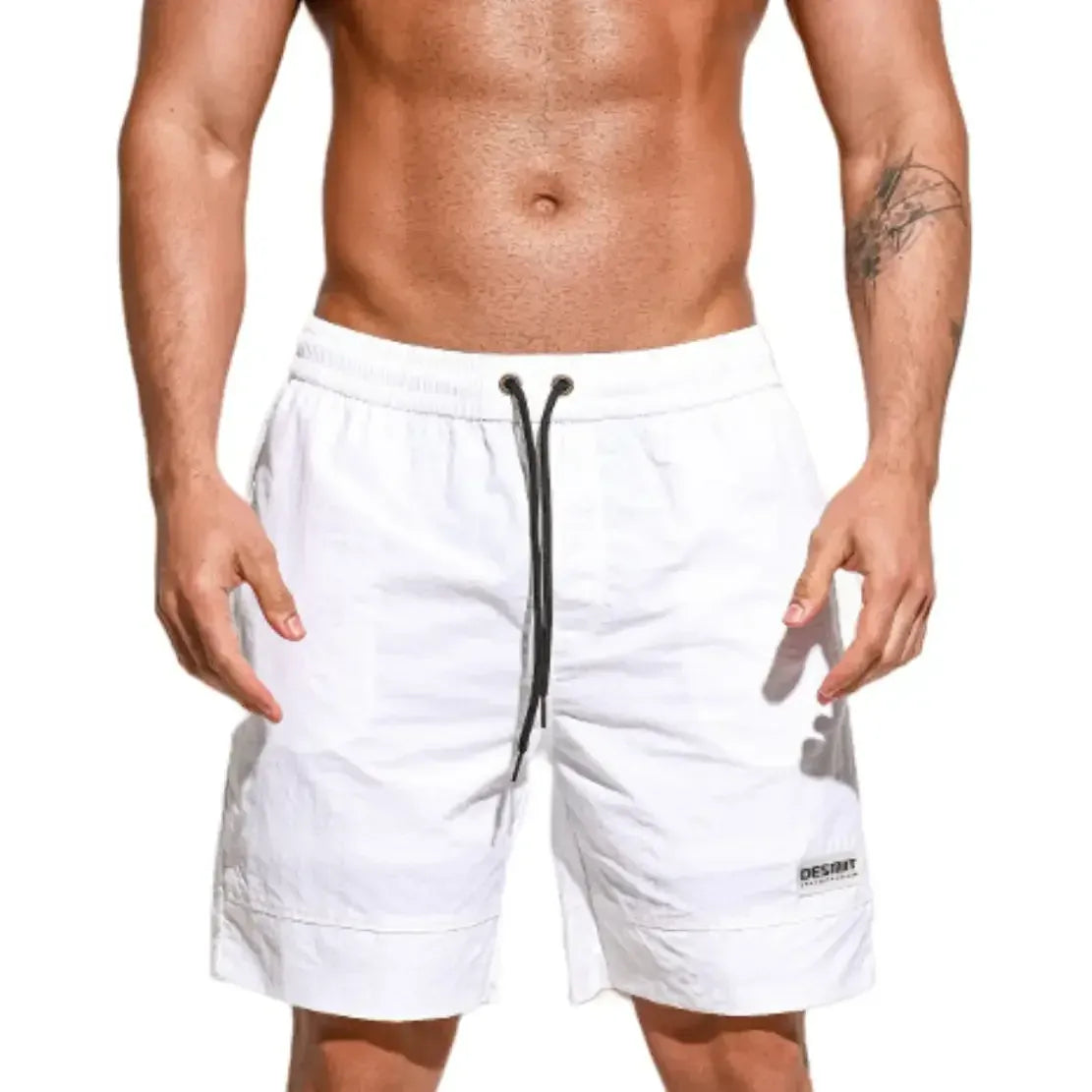 Desmiit Desmiit Men's Solid Color Loose Fit Board Shorts